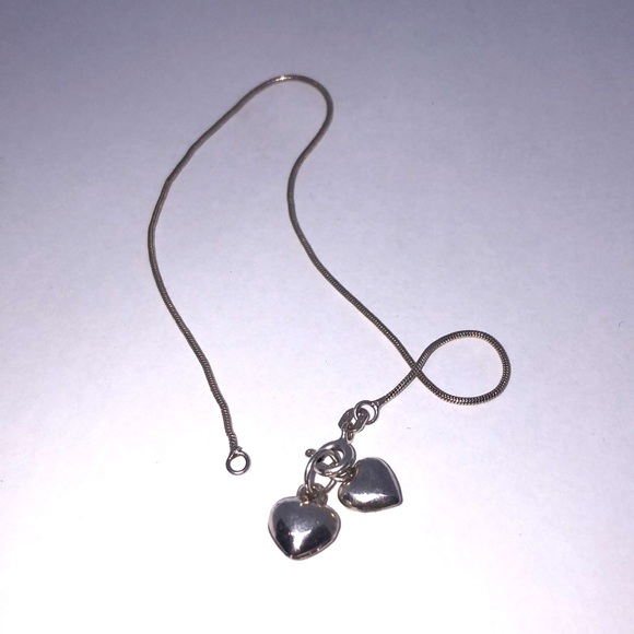 Double heart bracelet, made in Italy - Picture 2 of 7